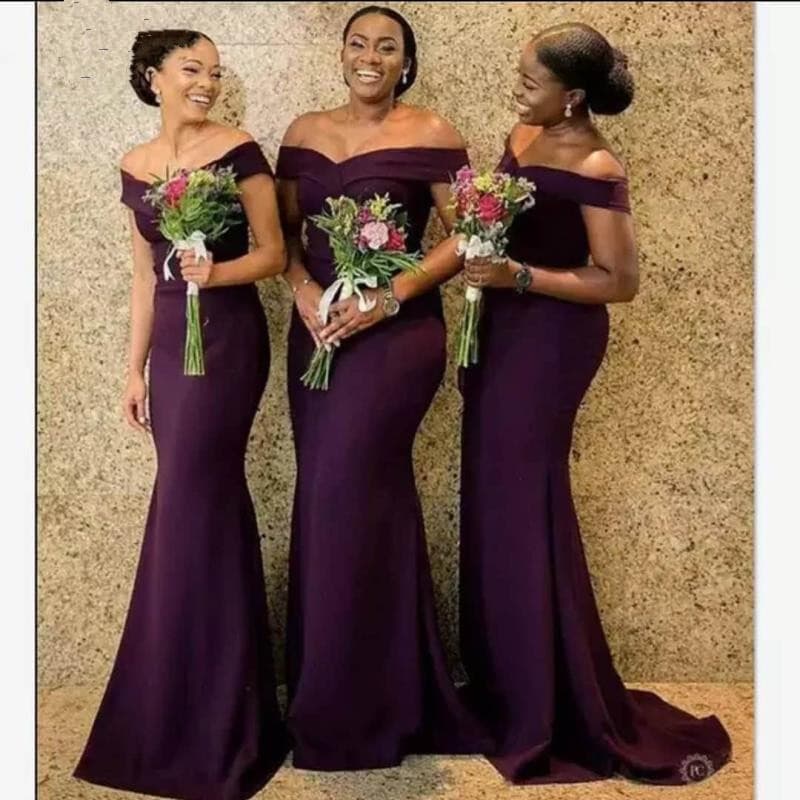 Evening dress toast dress long fishtail slim one-shoulder bridesmaid dress
