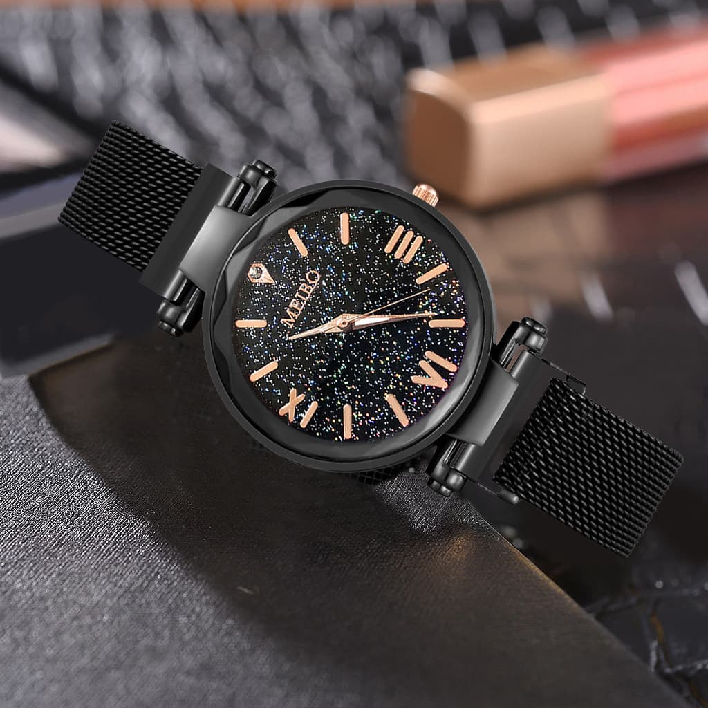 hot sale women's new fashion Korean style simple vibrato same style starry sky full of stars women's net red watch female