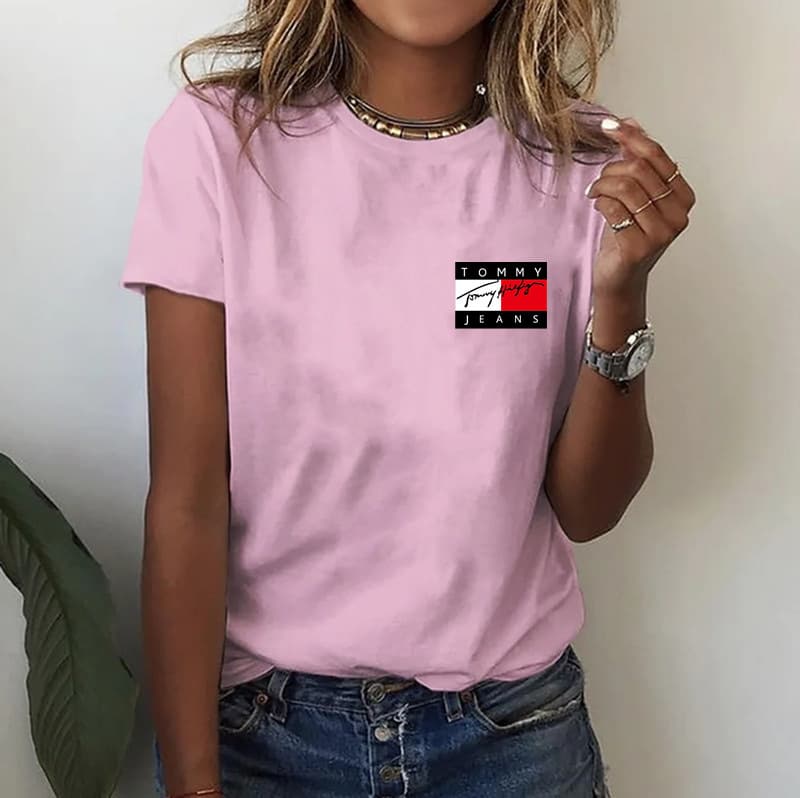 T-shirt imprimé décontracté à la mode pour femmes