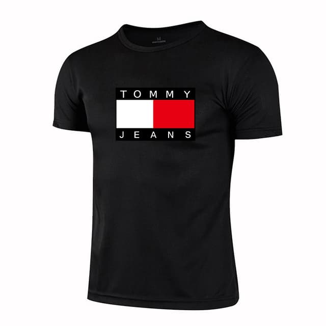 T-shirt à séchage rapide pour homme, vêtement de sport, de course, respirant, court, d'entraînement, noir, 2023