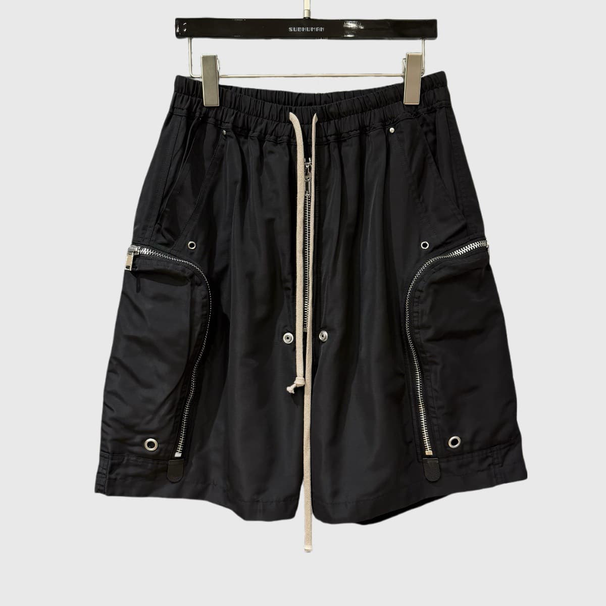 Dark RO Style Cargo Shorts For Men – Multi-Zip Utility Pockets, Drawstring Waist, Streetwear Fashion Knee-Length Shorts