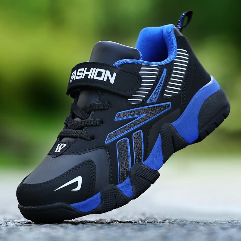 Chaussures en cuir pour enfants Mother & Kids, chaussures de sport pour garçons, chaussures de marche mi-montantes imperméables et antidérapantes pour enfants d'âge moyen et plus âgés et écoles primaires