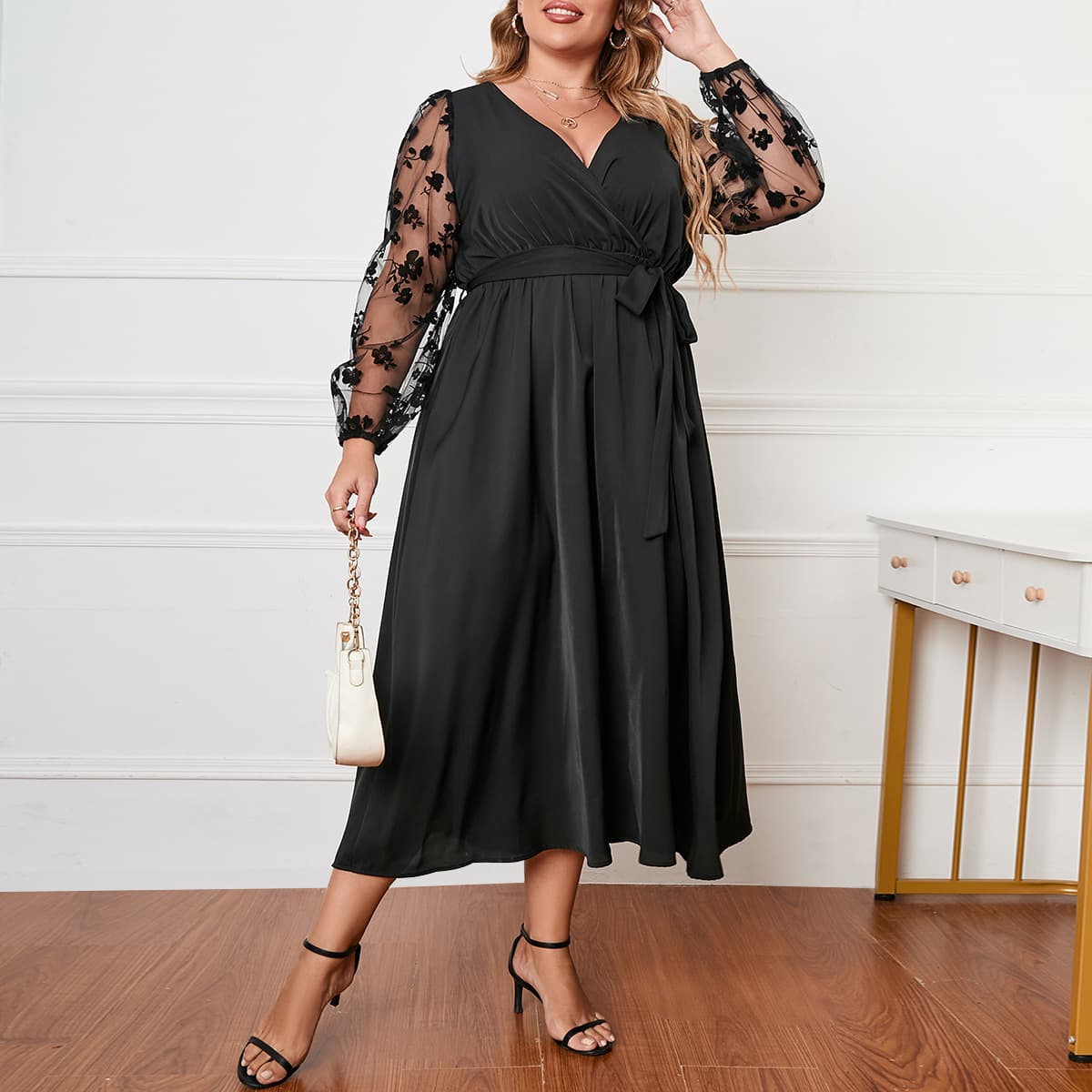 Women's Fashion Long-sleeved Loose Plus-size Women's Dress