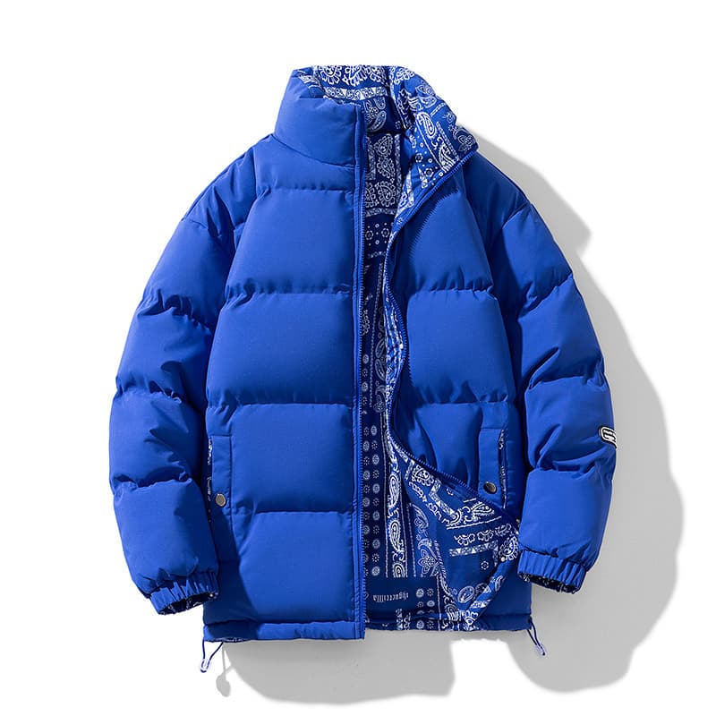 Men's Clothing 2024 New Double-Sided Down Cotton Jacket For Men And Women, Camouflage Winter Jacket Thickened Cotton Coat, Trendy Cotton Jacket