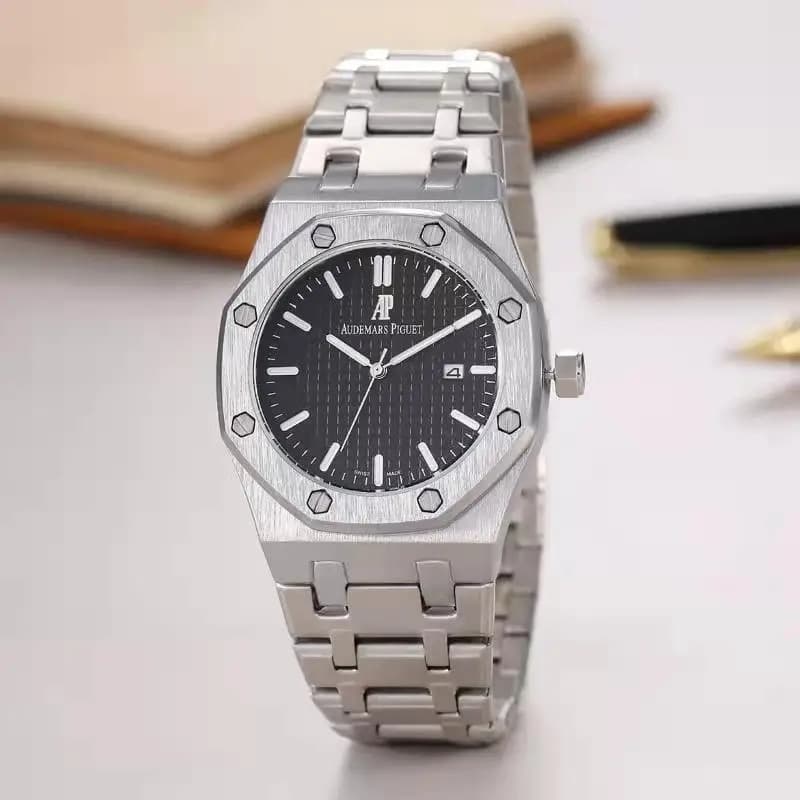 Montre homme de luxe AP, collection élégante, à quartz, haut de gamme, trois aiguilles, design simple.