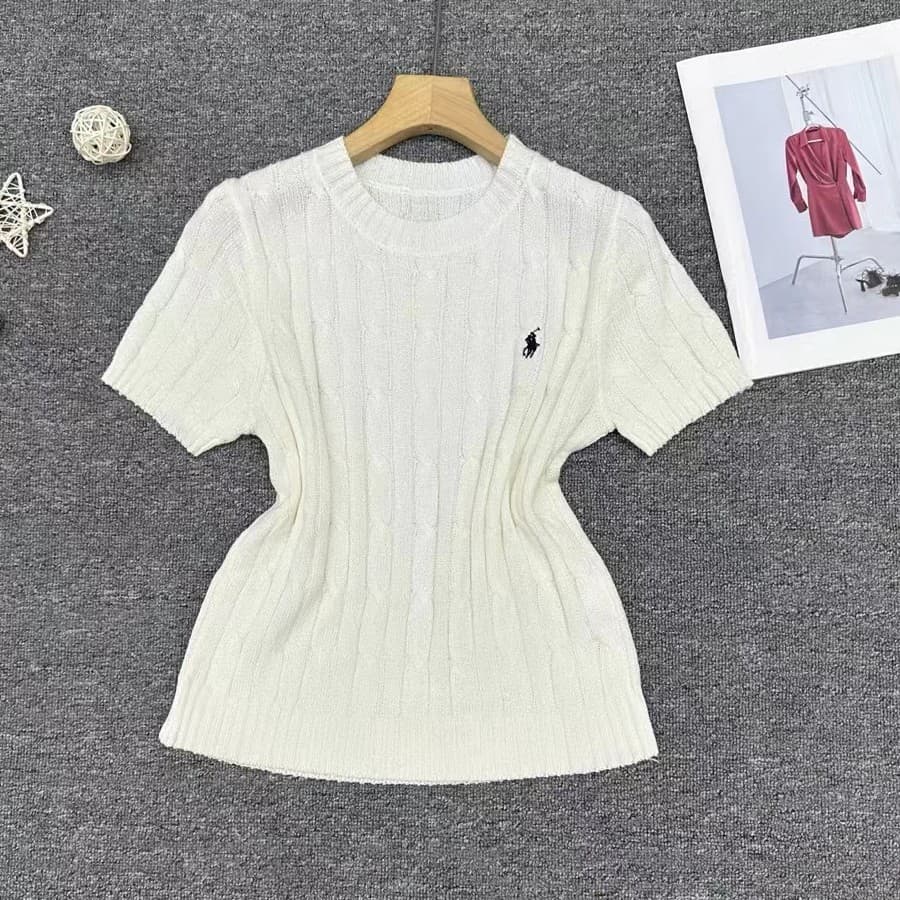 Pull à col rond pour femmes, câble torsadé Newton brodé, haut de tempérament