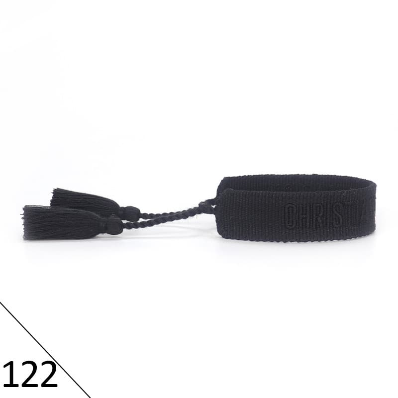 Bracelet unisexe tendance avec lettres tressées