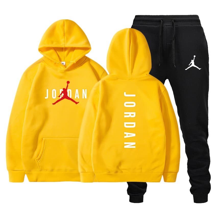Tendance chandail en peluche pour hommes populaires en automne et en hiver Pullover Hooded deux pièces