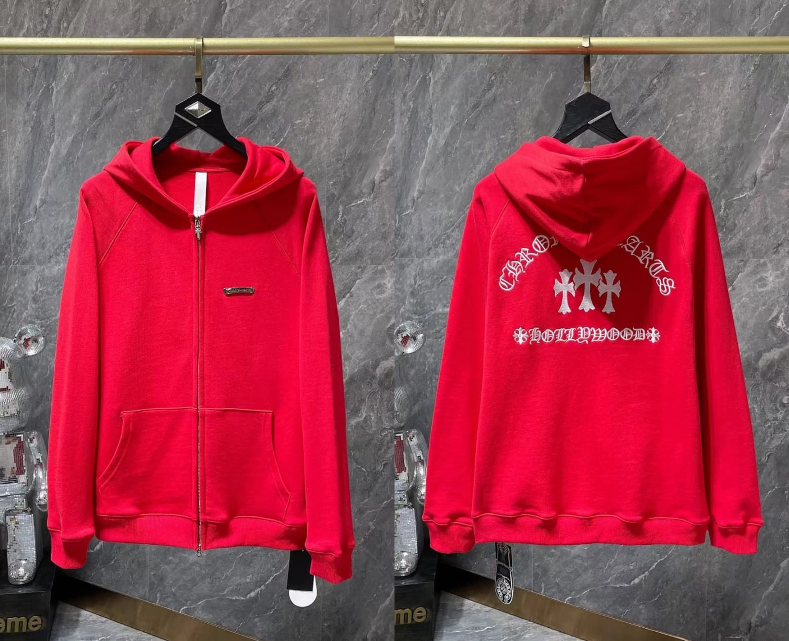 Sweat à capuche Chrome Hearts Cross, version correcte 25ss, polyvalent et tendance, vente en gros