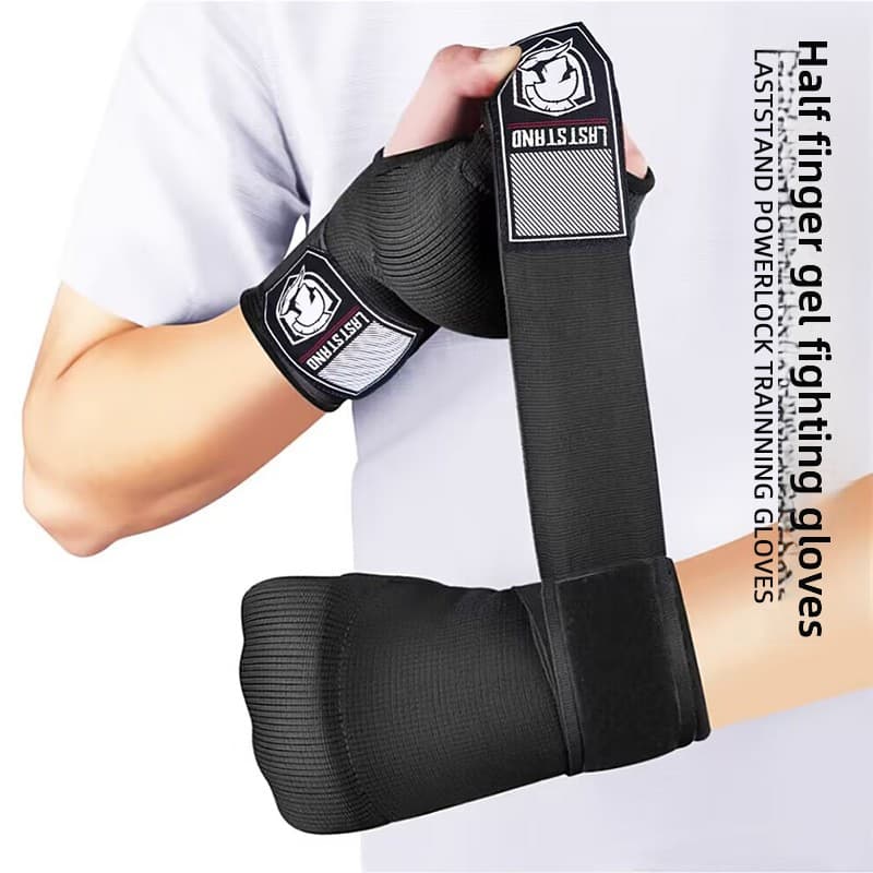 Gel Half Finger Gloves Lazy Quick Wraps With Protective Hand Cloth Combat Sanda Boxing Bandages For Men And Women Muay