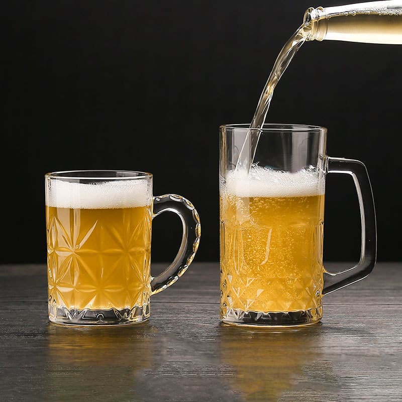 Commercial-Grade Thick Beer Mug - Large Capacity Handle Glass For Draft Beer & Iced Tea