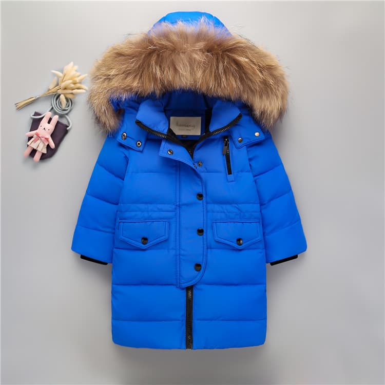 kid's clothing New children's down jacket boys long girls medium children