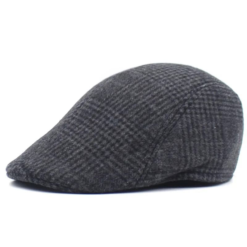 Fashion Fashion Men's Thick Warm Cap Bers British Western Style Classic Plaid Gentleman Taxi Driver Newsboy Hat Casual Men
