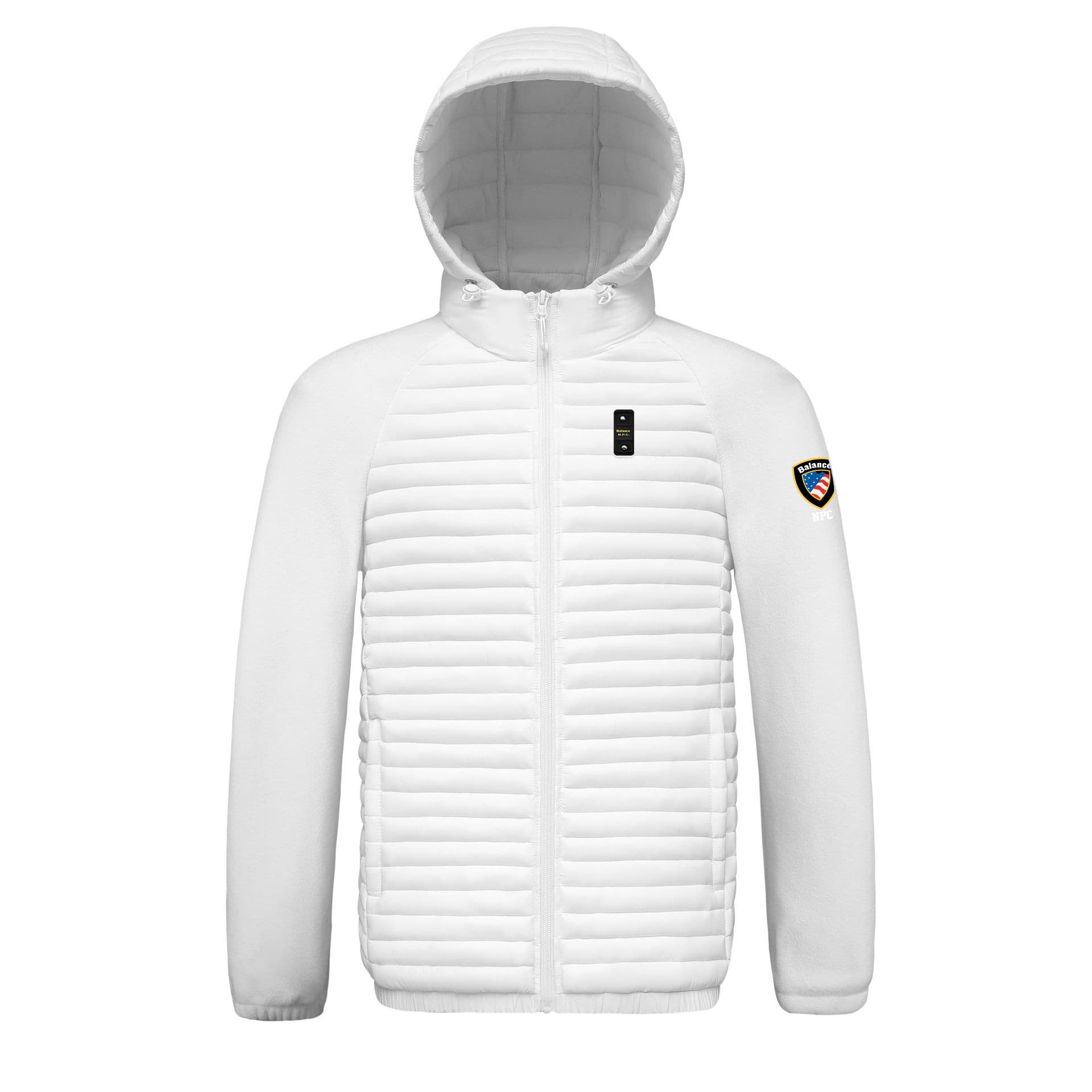 Men's Clothing Men's Patchwork Ribbed Cotton Coat With Balance Pattern And Logo.