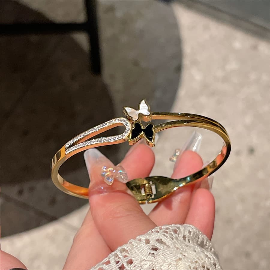 Ins style butterfly bracelet JOJO double-layer open bracelet female light luxury female design sense jewelry