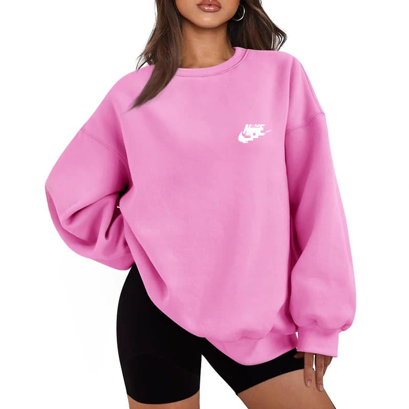 Sweat-shirt ample à col rond pour femme, imprimé de marque tendance printemps, automne et hiver