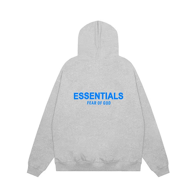 Sweat à capuche en silicone 2025 avec lettrage noir floqué FOG Sub-line ESSENTIALS, marque tendance transfrontalière