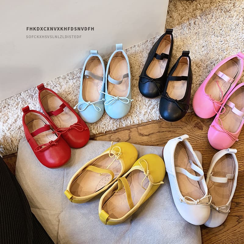 Candy colored Korean children's shoes Light mouth girls' leather shoes baby ladle shoes Children's princess single shoes baby shoes