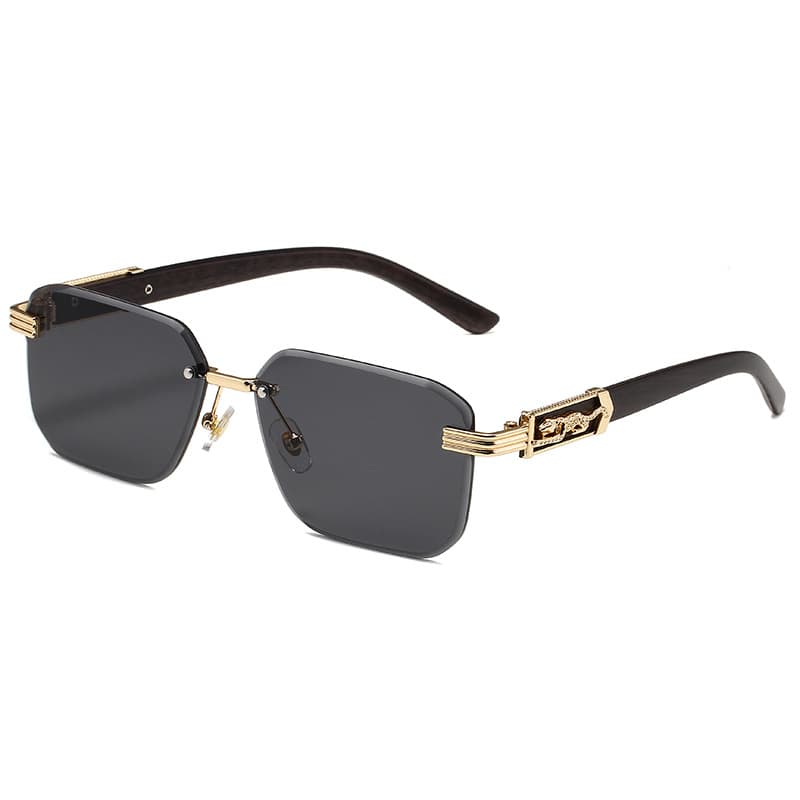 Frameless Sunglasses - Leopard Print & Metal Decor (Trendy All-Match Fashion Glasses Fashion Trends)
