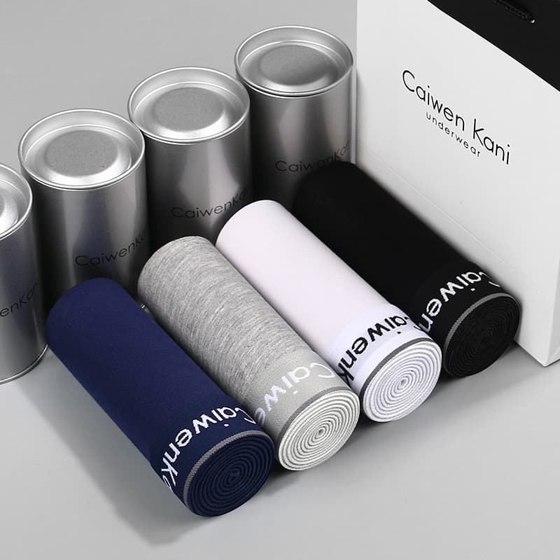 Men's Underwear Boxer Briefs Cɼckν Breathable Cotton Modal Graphene Thin Boys Shorts Gift Box