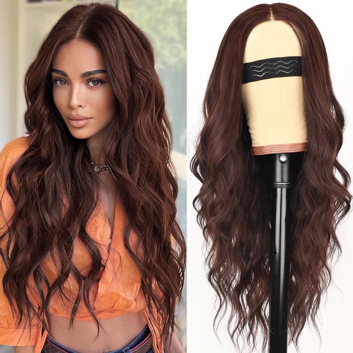 Lace Front Wavy Long Synthetic Hair Wig With Baby Hair - Natural Looking Heat Resistant Fiber For Women