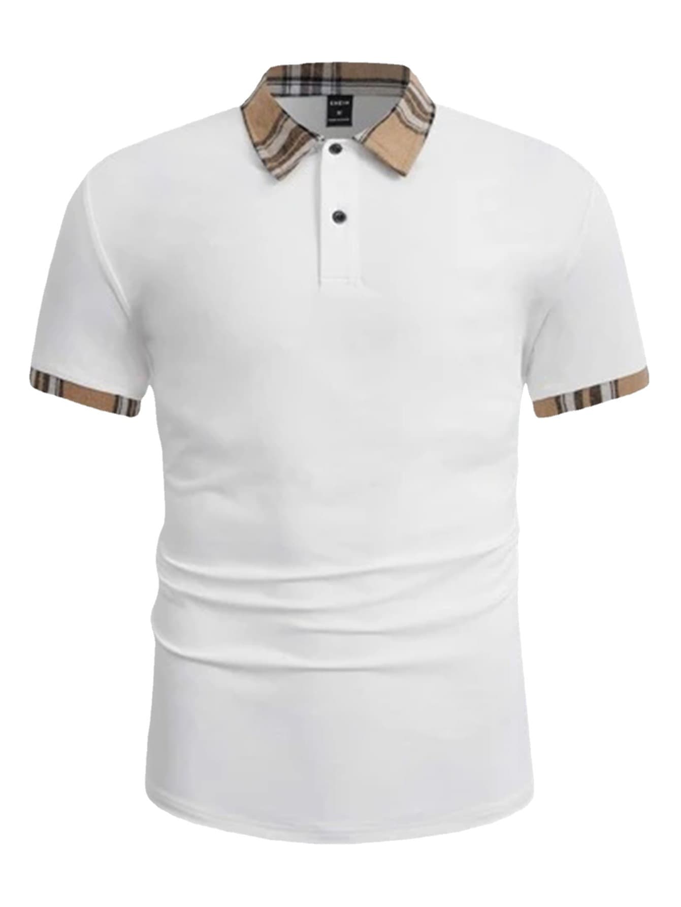 2023 Men's Short Sleeved Printed Polo Shirt With Lapel, Business And Casual Button