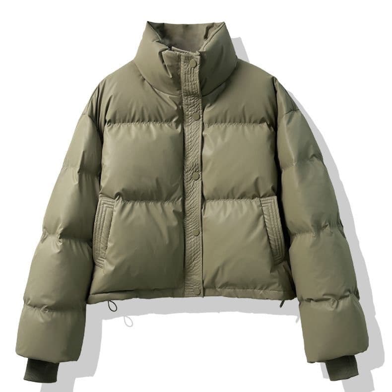 Women's Clothing Disposable PU leather new cotton jacket for women short style 2024 new loose thickened pu jacket small size cotton jacket trendy
