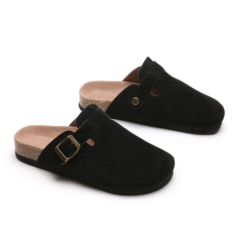 2024 New Boston Clog Slippers For Women, Men's Cork Foot Sandals, And Women's Suede Mule Slides With Bow Support Beach