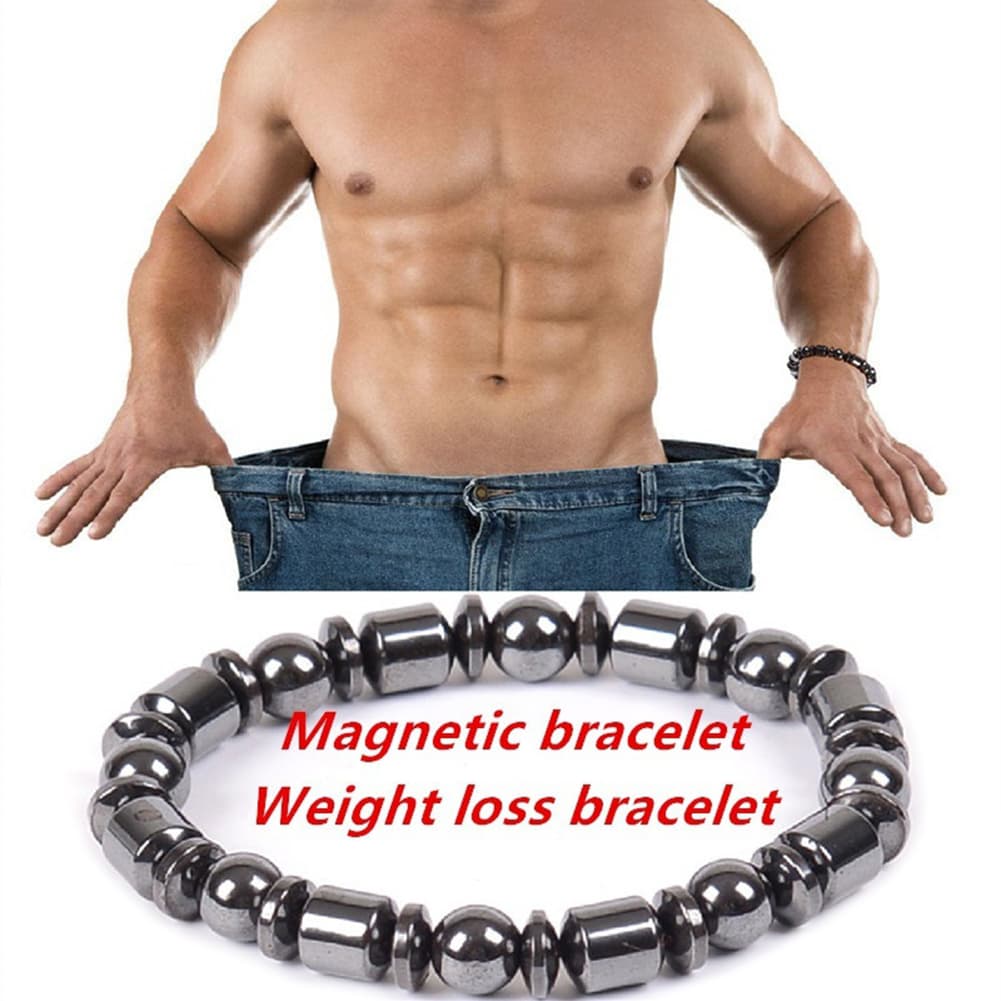 Shuosbai Biomagnetic Multi-shaped Black Hematite Stone Magnetic Bracelet Health Weight Loss
