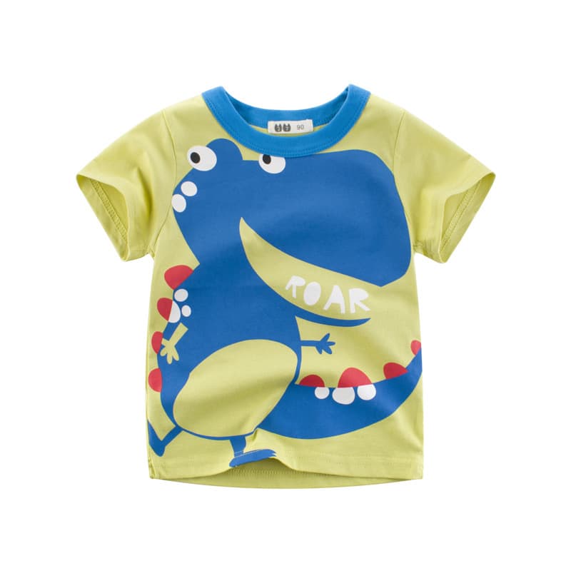 Kids’ Clothing Summer new boys T shirt children's tops small and medium children's cartoon round neck short sleeved sweatshirt