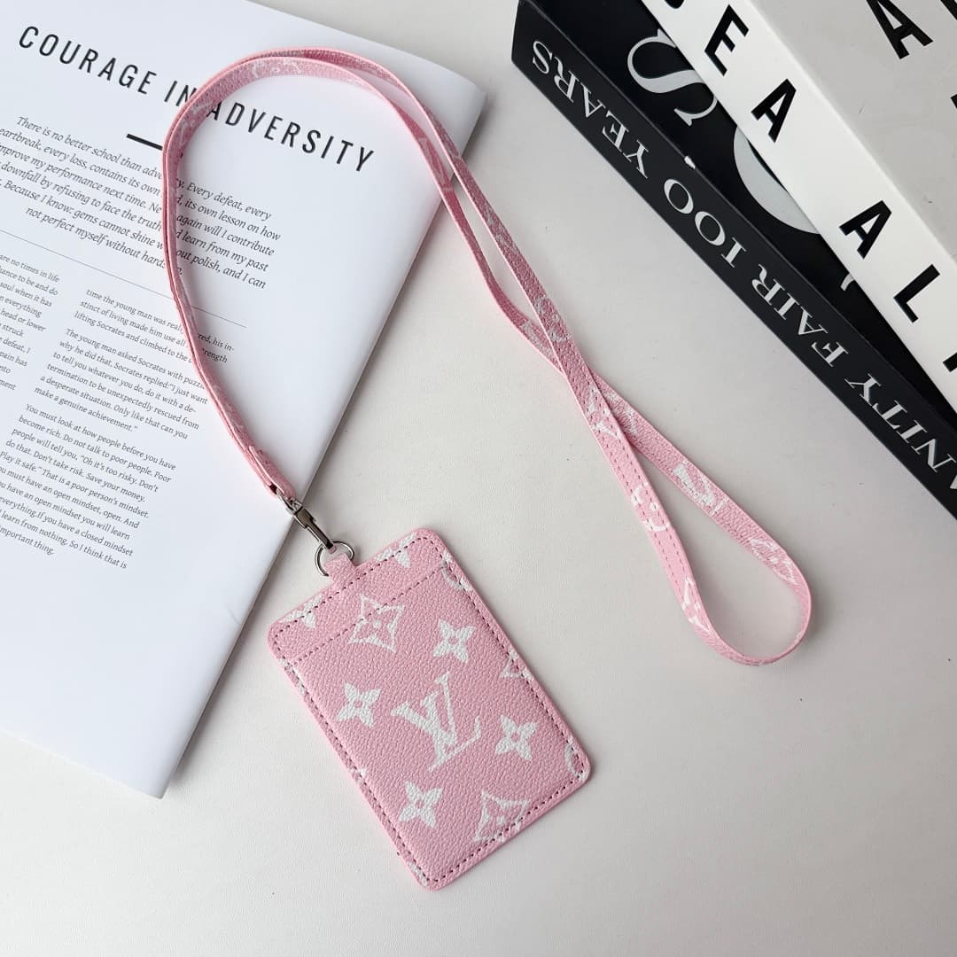 Porte-badge LV pour homme et femme, avec cordon