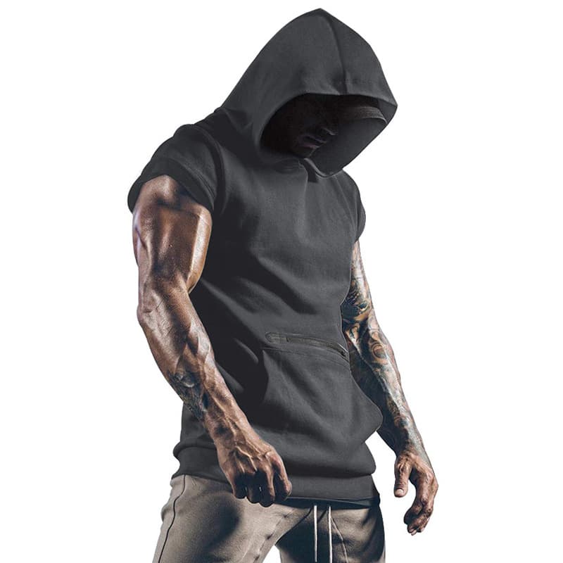 men's Sleeveless Personalized Casual Sportsoutdoor Fitness Solid Color T-Shirts