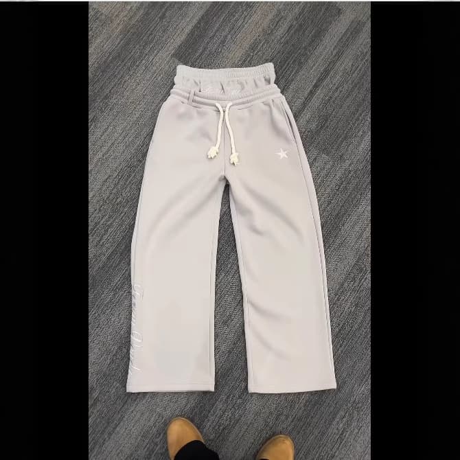 Men & Women's Trendy High-Waisted Sweatpants - Loose Fit Wide Leg Joggers With Drawstring, European & American Style