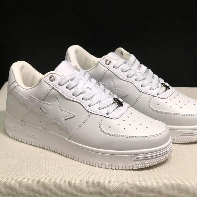 Bapes Sta To Low Ape Head Chaussures de sport basses en cuir laqué classique
