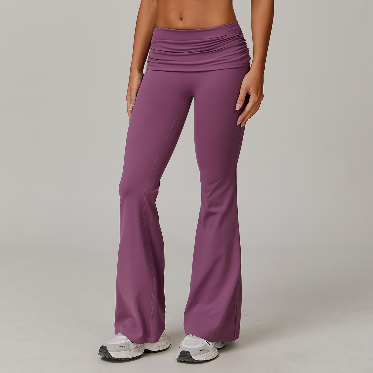High-Waisted Quick Drying Yoga Pants For Women Hip Lifting Casual Wide Leg Sports Tight Flared Pants With Perky Butt Nude