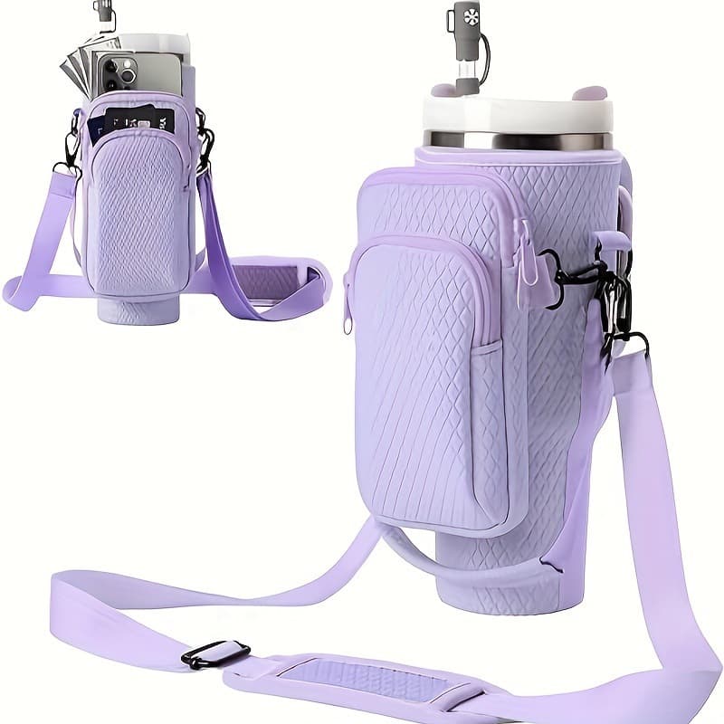 Spot Bingba embossed cup sleeve diving material embossed kettle bag Stanley insulation handle cup sleeve sports kettle