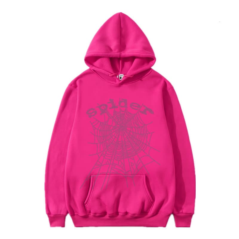 Pull à capuche Singer Letter Sp5der Spider Web Hot Diamond pour homme et femme, idéal pour le printemps et l'automne