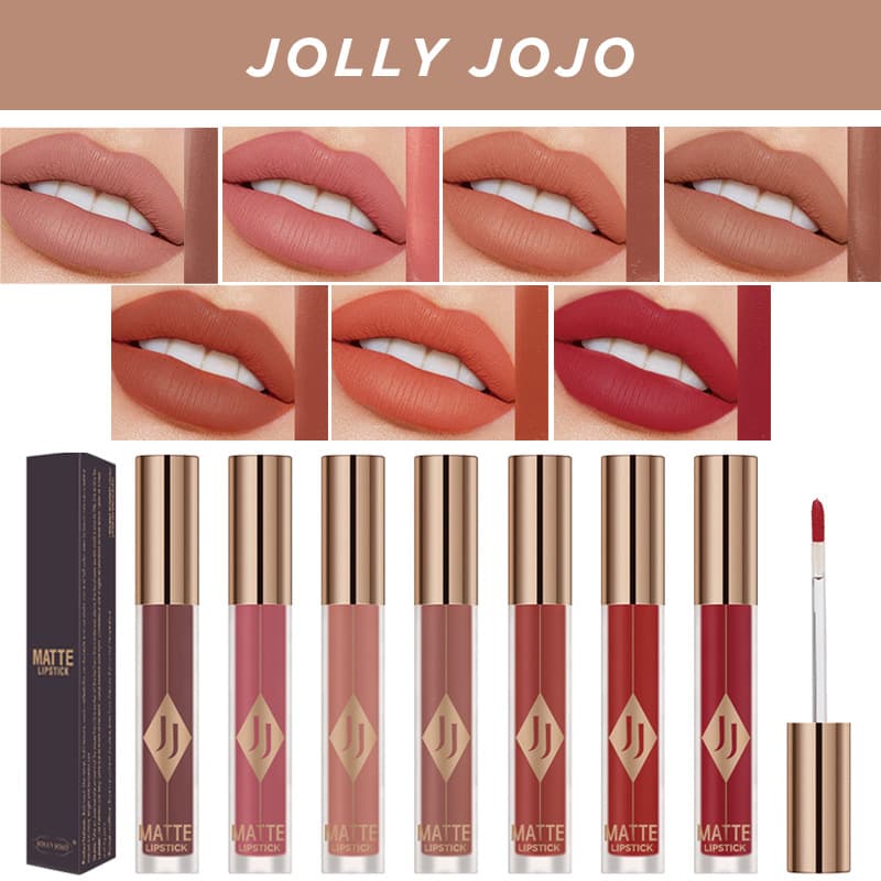 JOJO matte lip glaze lip gloss moisturizing color non-stick cup velvet matte lipstick makeup wholesale