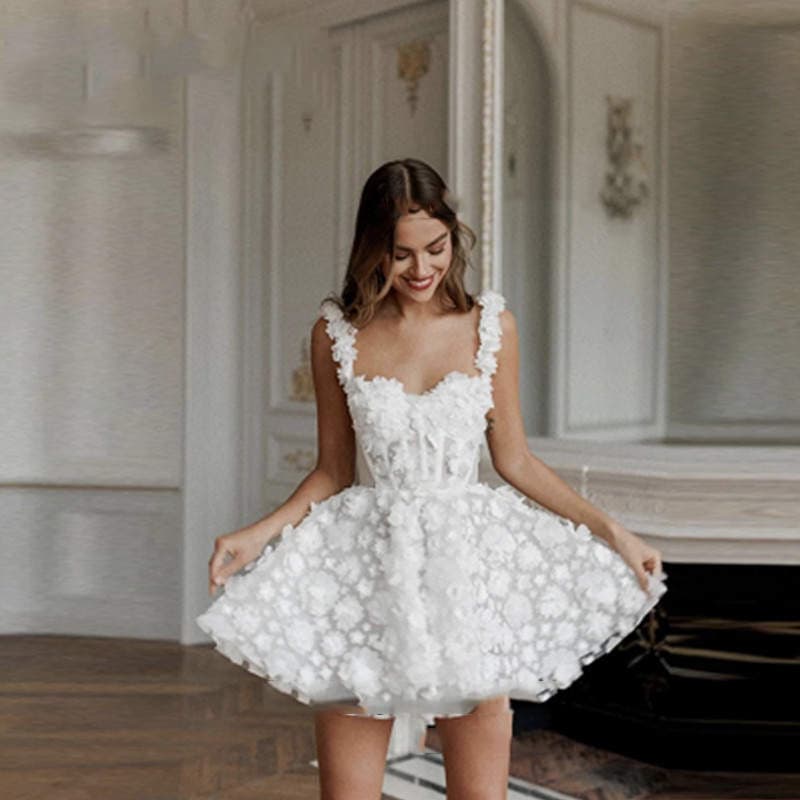 Women’s Clothing Travel Photography Light Wedding Dress Can Be Worn Daily, High Grade Lace Temperament, Go Out Gauze Tube Top, Get A Certificate