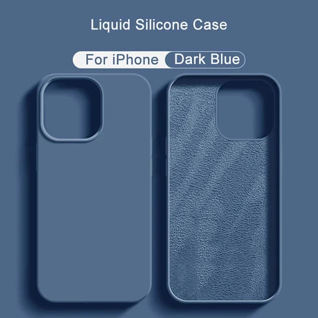 Nouvelle coque de téléphone en silicone liquide pour iPhone 13 14 11 12 Pro Max 15 Plus, coque antichoc souple