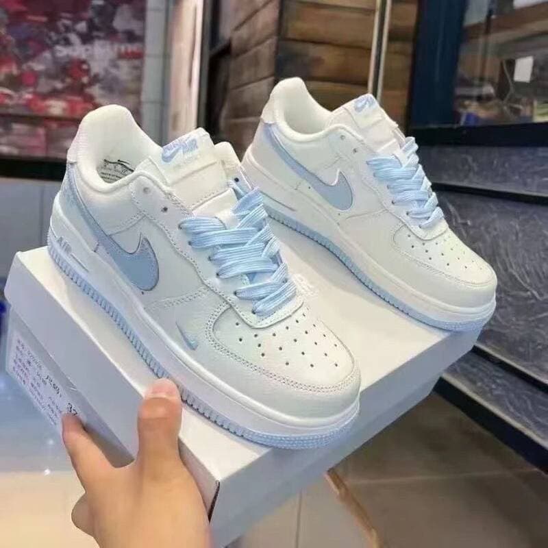 Baskets basses Nike AF1 Air Force One Starry noires et blanches, unisexes, tendance été, chaussures de sport décontractées et polyvalentes pour c