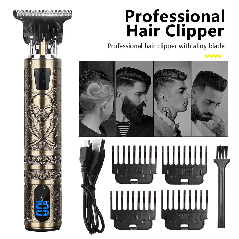 T9 Clipper, Household Bald Head, Cutting Tool, Hair Salon, Professional Hairdressing, Pirate Carving, Electric Push