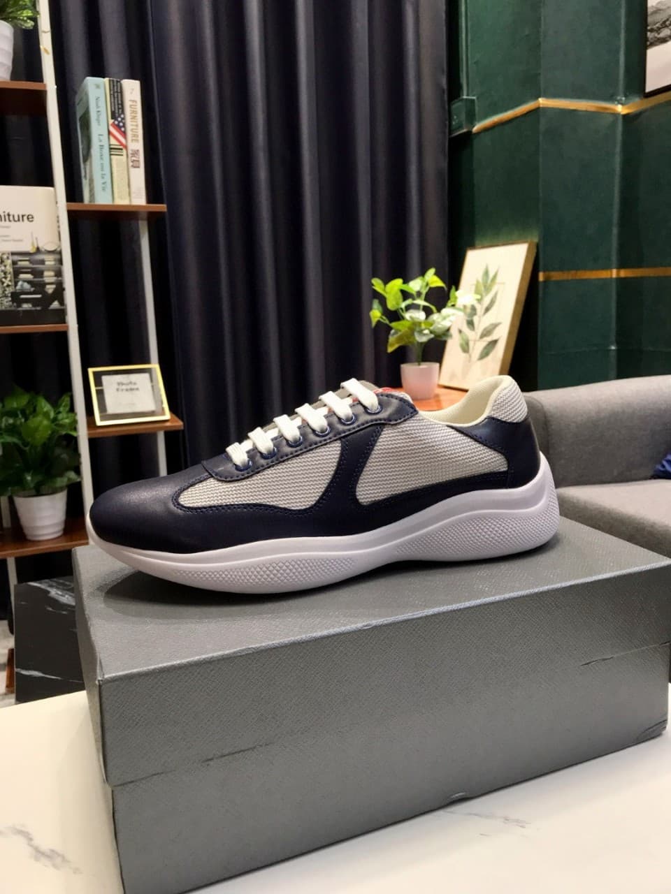 P Family Summer Blue Véritable Talon Plat Décontracté En Cuir Naturel Coupe Basse Tendance Bout Rond Chaussures Polyvalentes