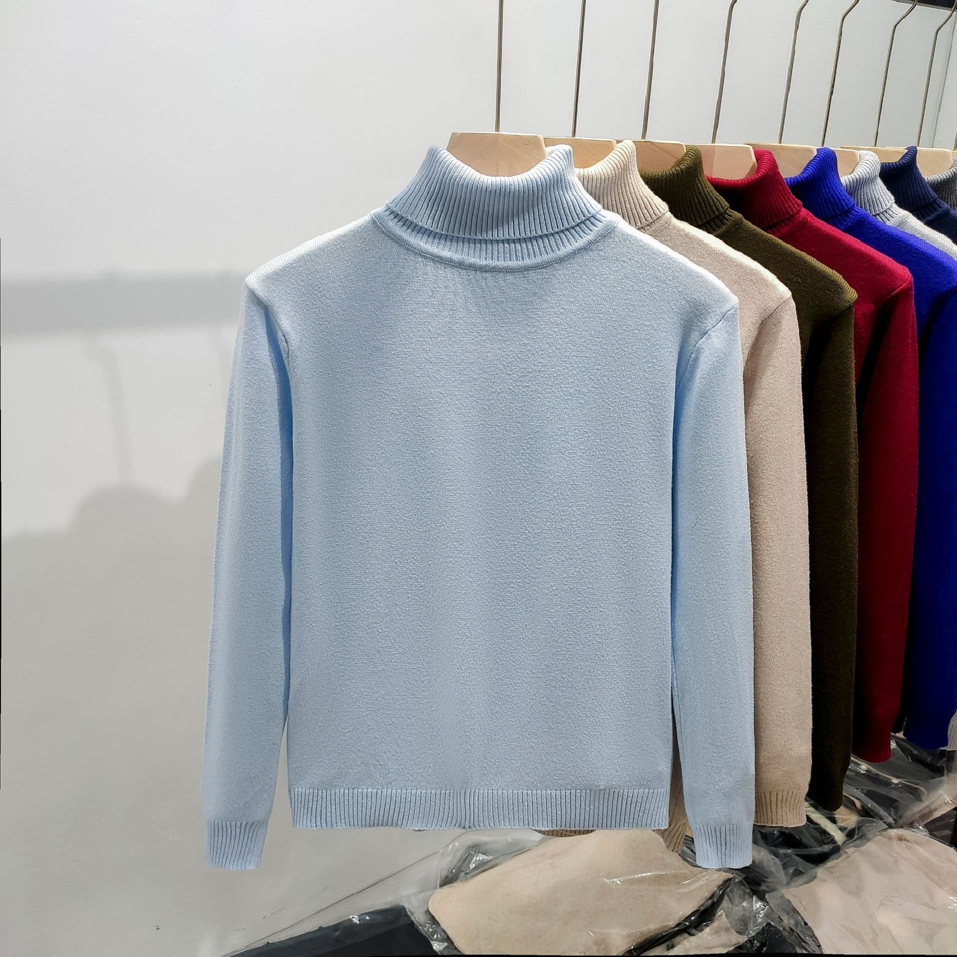 Men's Clothing Autumn And Winter Turtleneck Sweater Loose Warm Sweater Thick Bottoming Sweater