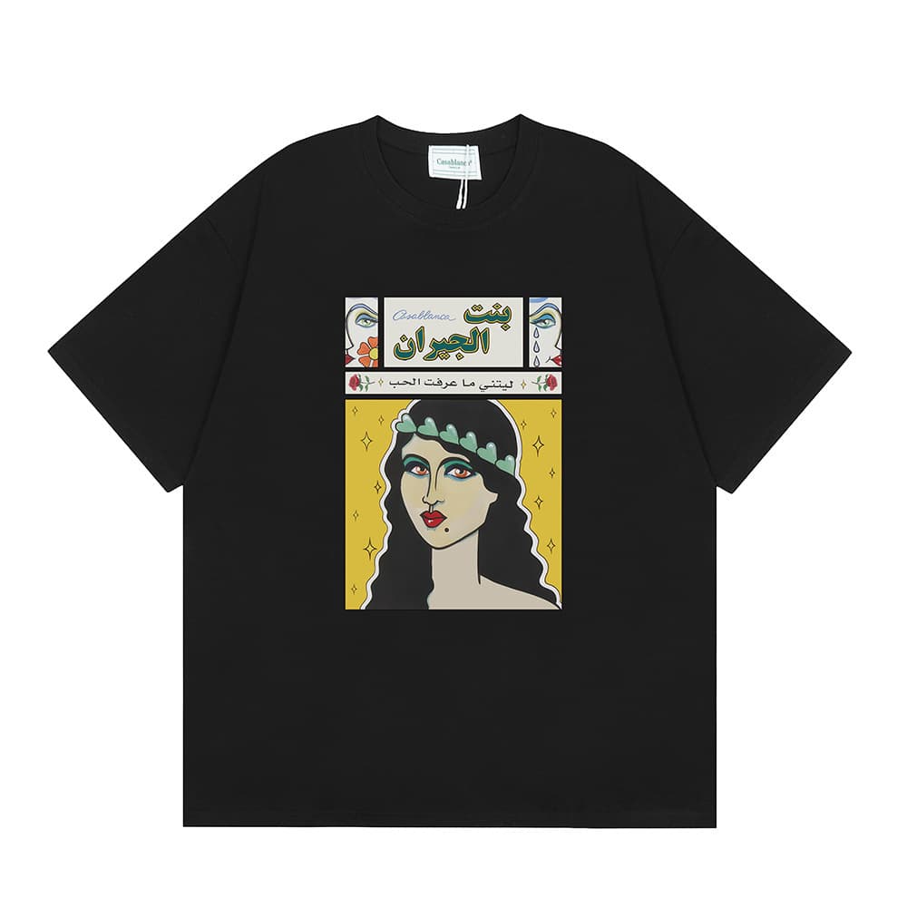T-shirt ample à manches courtes pour hommes et femmes, imprimé printemps et été