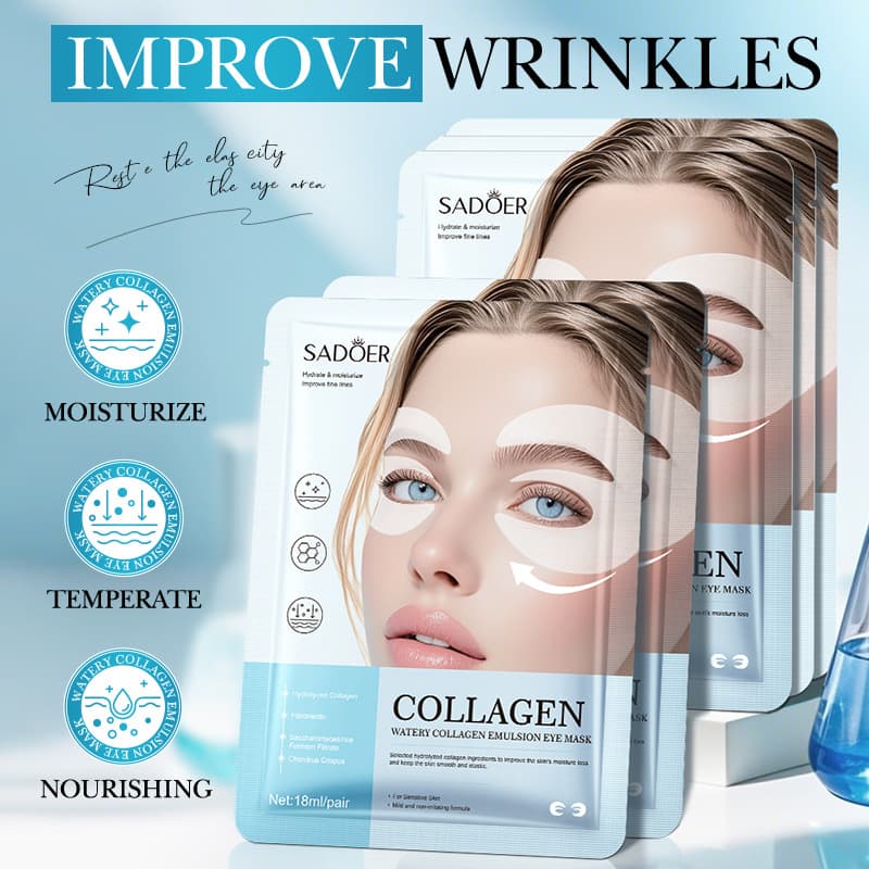 Cross-border Hydrating Collagen 18ml Moisturizing Eye Mask Foreign Trade Skincare Products Wholesale