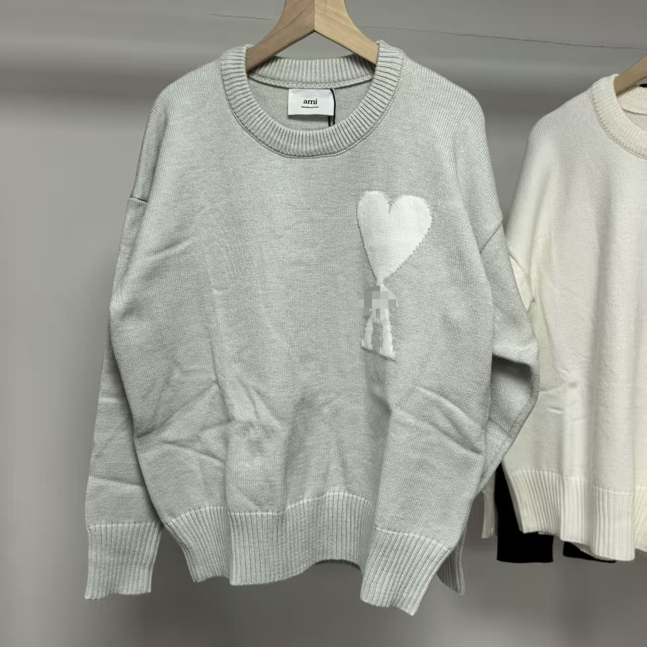 Pull ample à manches longues en maille avec motif cœur, style décontracté, automne-hiver