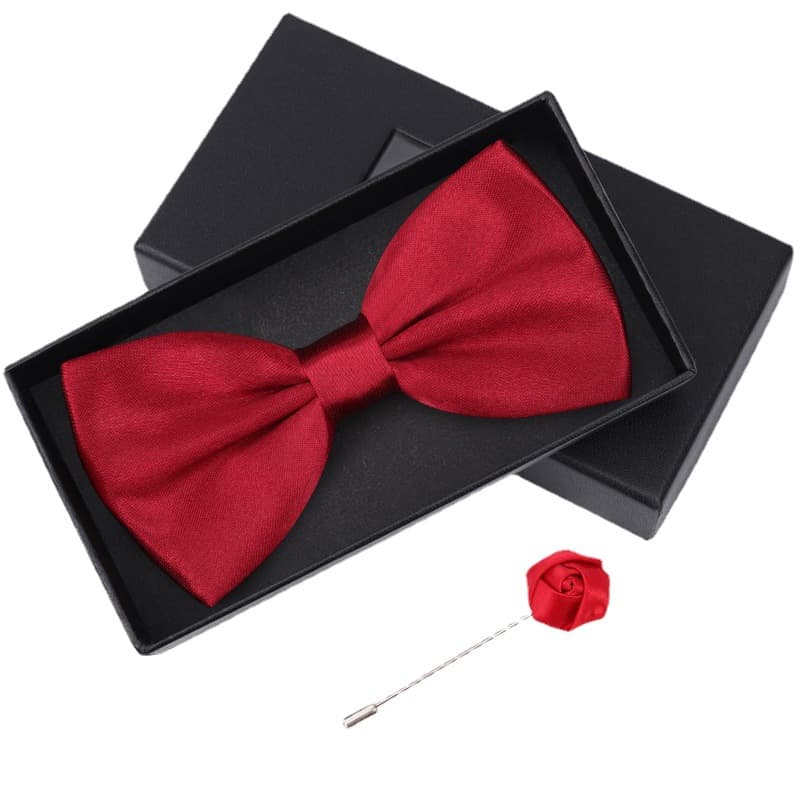 Tie Tie Men's Wedding Groom Groomsman Red Suit Shirt British Brotherhood Korean Bow Women's Gift Box