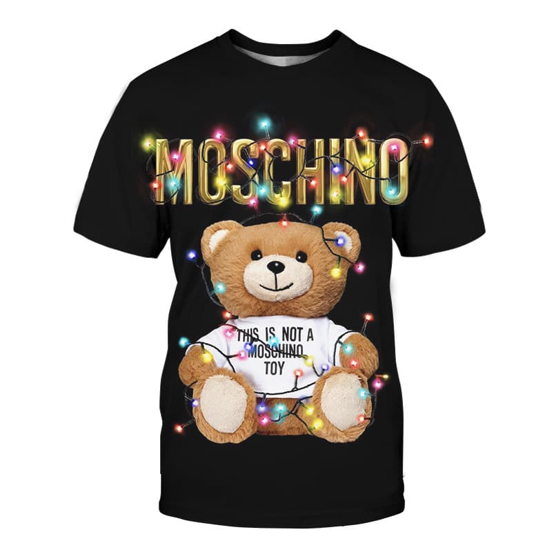 T-Shirt ample surdimensionné à imprimé de dessin animé ours pour femmes, nouvelle collection