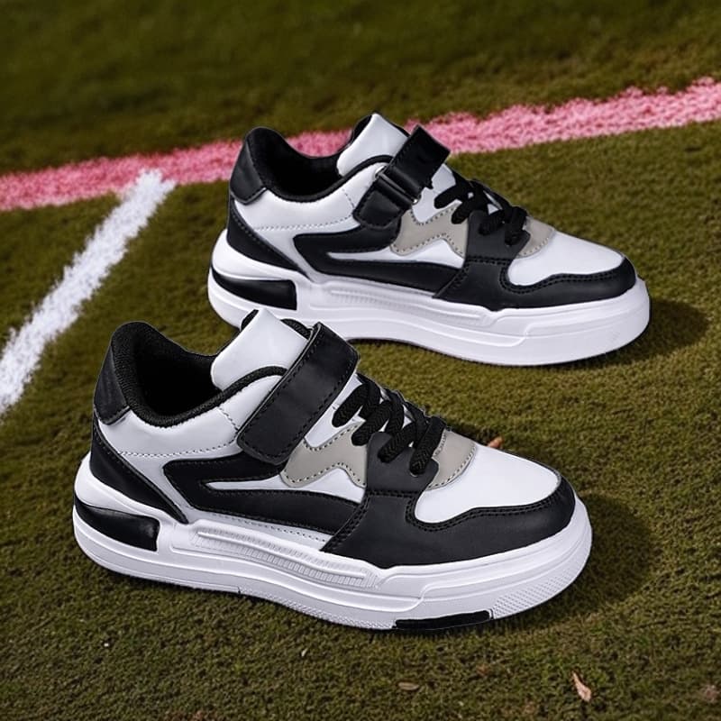 Kids' shoes children's shoes children's sports shoes boys 2024 spring girls leather panel shoes medium and large children's casual shoes